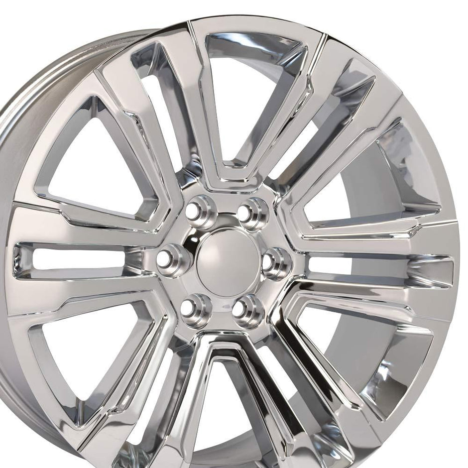 OE Wheels 22" Replica CV44 fits GMC Yukon 22x9 Chrome - CV44-22090-6550-24C