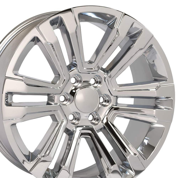 OE Wheels 22" Replica CV44 fits GMC Yukon 22x9 Chrome - CV44-22090-6550-24C