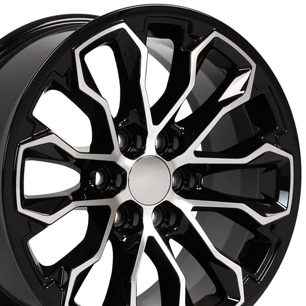 OE Wheels 17" Replica CV54 fits Chevrolet Colorado ZR2 17x8 Black Machined - CV54-17080-6120-33MB