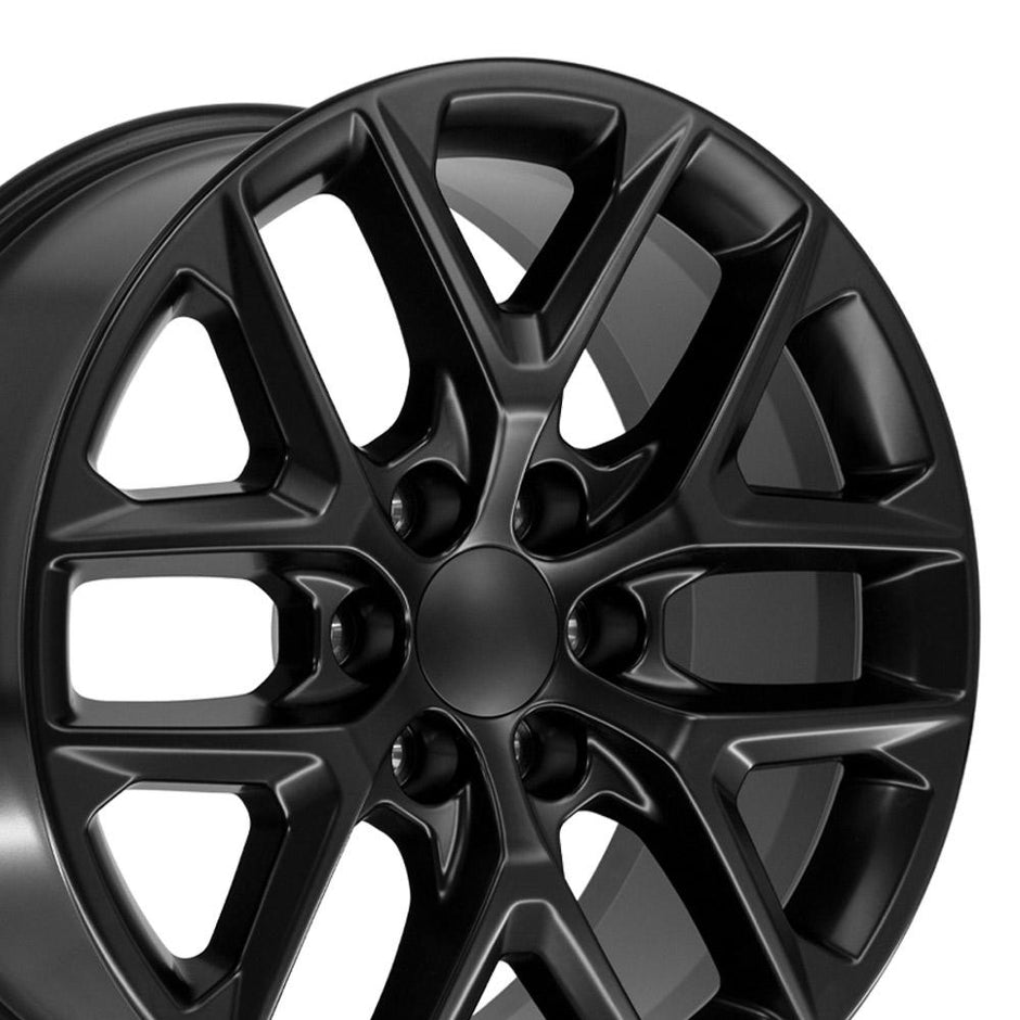 OE Wheels 20" Replica CV62 fits Chevrolet Silverado 20x9 Gloss Black - CV62-20090-6550-28B1