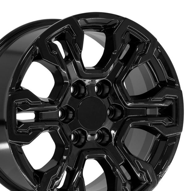 OE Wheels 18" Replica CV65 fits Chevrolet Silverado 18x8.5 Gloss Black - CV65-18085-6550-26B