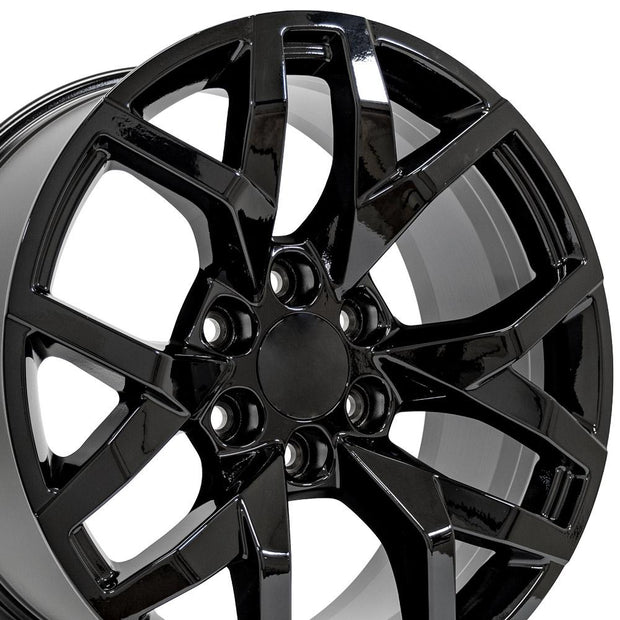 OE Wheels 20" Replica CV66 fits Chevrolet Suburban 1500 20x9 Gloss Black - CV66-20090-6550-28B
