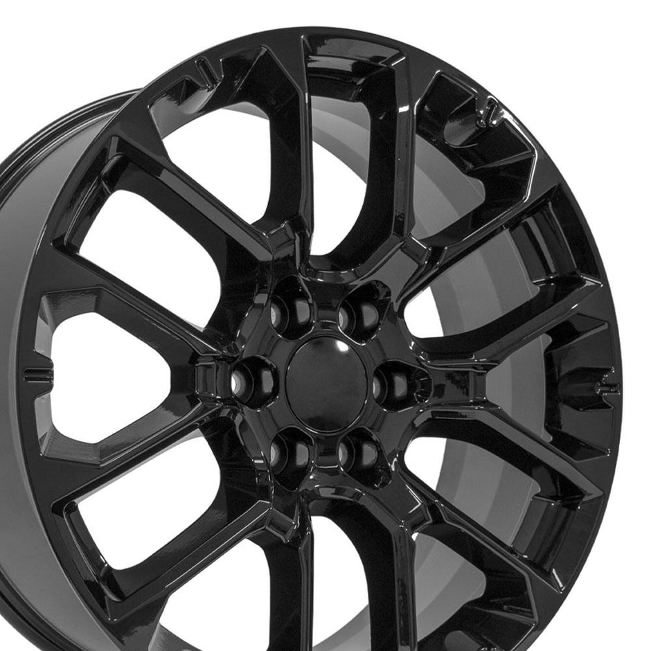 OE Wheels 22" Replica CV67 fits Chevrolet Suburban 1500 22x9 Gloss Black - CV67-22090-6550-28B