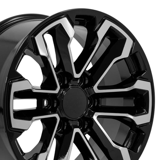 OE Wheels 18" Replica CV69 fits Chevrolet Silverado 18x8.5 Gloss Black - CV69-18085-6550-26MB
