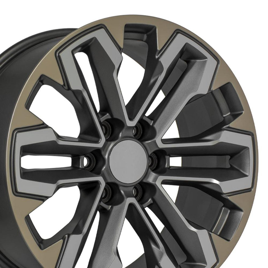 OE Wheels 20" Replica CV69 fits Chevrolet Silverado 20x9 Gunmetal - CV69-20090-6550-26MG1