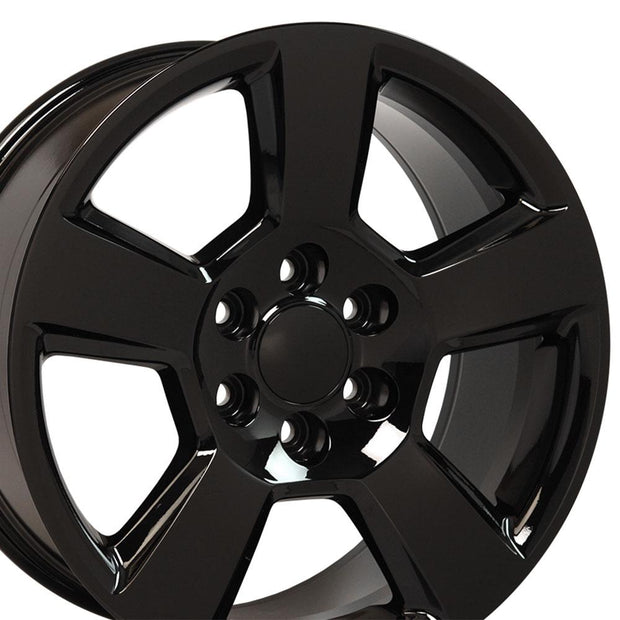 OE Wheels 20" Replica CV76 fits Chevrolet Tahoe 20x9 Black - CV76-20090-6550-27B