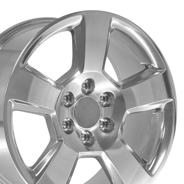 OE Wheels 20" Replica CV76 fits Chevrolet Tahoe 20x9 Polished - CV76-20090-6550-27P