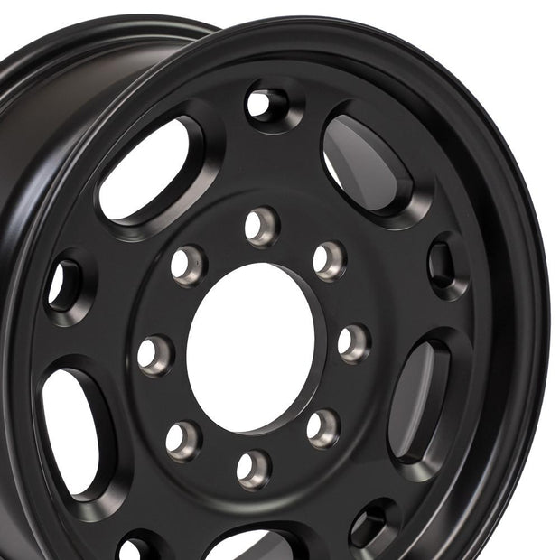 OE Wheels 16" Replica CV82 fits Chevrolet 8 Lug Suburban 16x6.5 Black - CV82-16065-8650-28B1