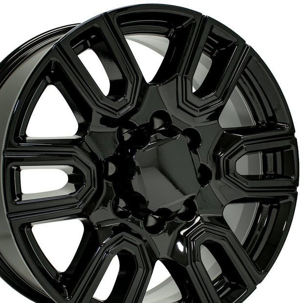OE Wheels 20" Replica CV96B fits GMC Sierra 2500/3500 20x8.5 Gloss Black - CV96B-20085-8180-47B