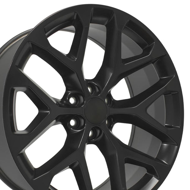 OE Wheels 24" Replica CV98B fits Chevy Silverado 24x10 Satin Black - CV98B-24100-6550-24B1