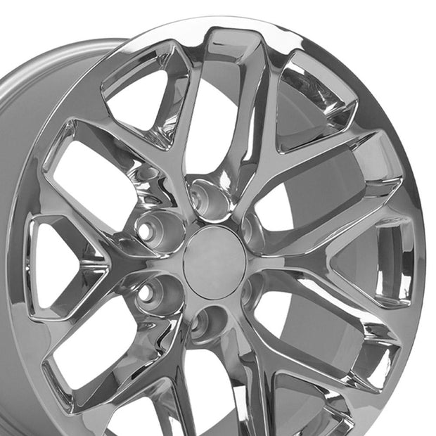 OE Wheels 20" Replica CV98B fits Chevy Silverado 20x9 Chrome - CV98B-20090-6550-24C
