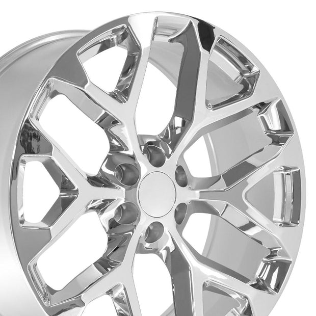 OE Wheels 24" Replica CV98B fits Chevy Silverado 24x10 Chrome - CV98B-24100-6550-24C