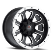 Vision Commander 12x8 4x4 -10.2mm Matte Black Machined Face : 548-12844MBMF4