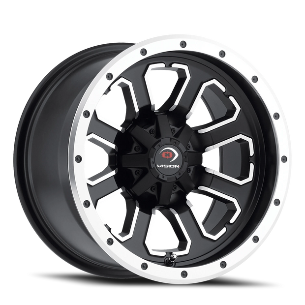 Vision Commander 14x8 4x136 -10.2mm Matte Black Machined Face : 548-148136MBMF4