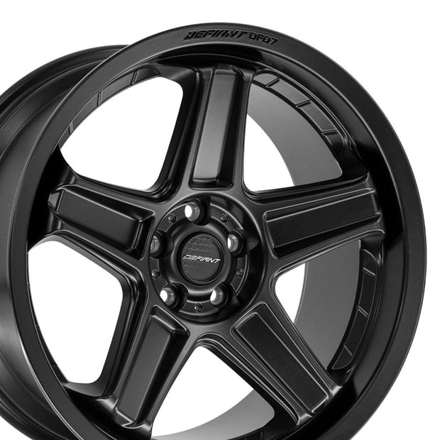 DEFIANT DEFIANT DF07 20x9.5 5x115mm +15et in Satin Black - DF07-20095-5115-15B1