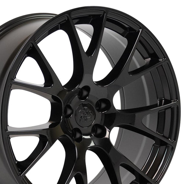 OE Wheels 20" Replica DG15 fits Dodge Hellcat 20x9 Gloss Black - DG15-20090-5115-18B