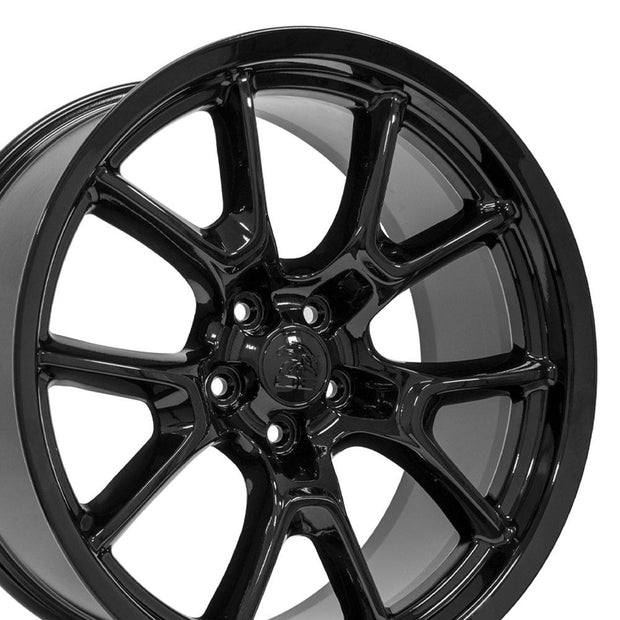 OE Wheels 20" Replica DG21 fits Dodge Challenger 20x9 Gloss Black - DG21-20090-5115-18B