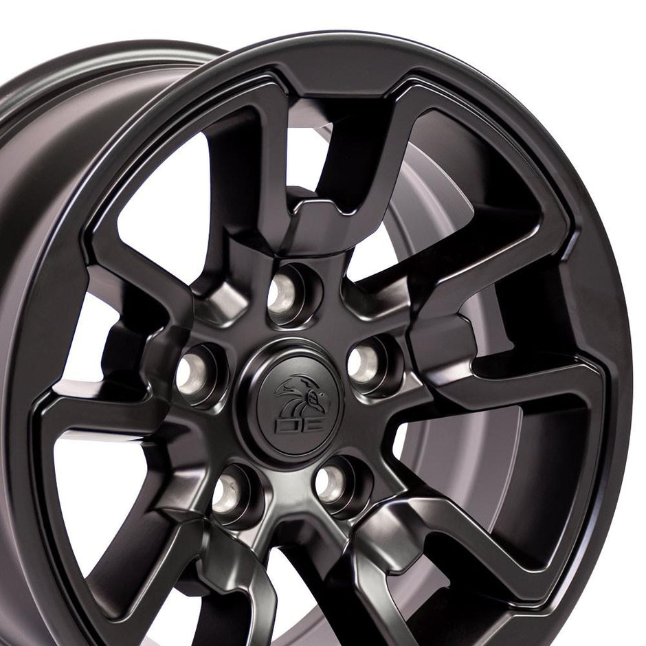 OE Wheels 17" Replica DG55 fits Dodge RAM Rebel 17x8 Black - DG55-17080-5550-18B1