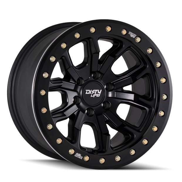 DIRTY LIFE DT-1 9303 MATTE BLACK W/SIMULATED RING 20X9 6-135 12MM 87.1MM
