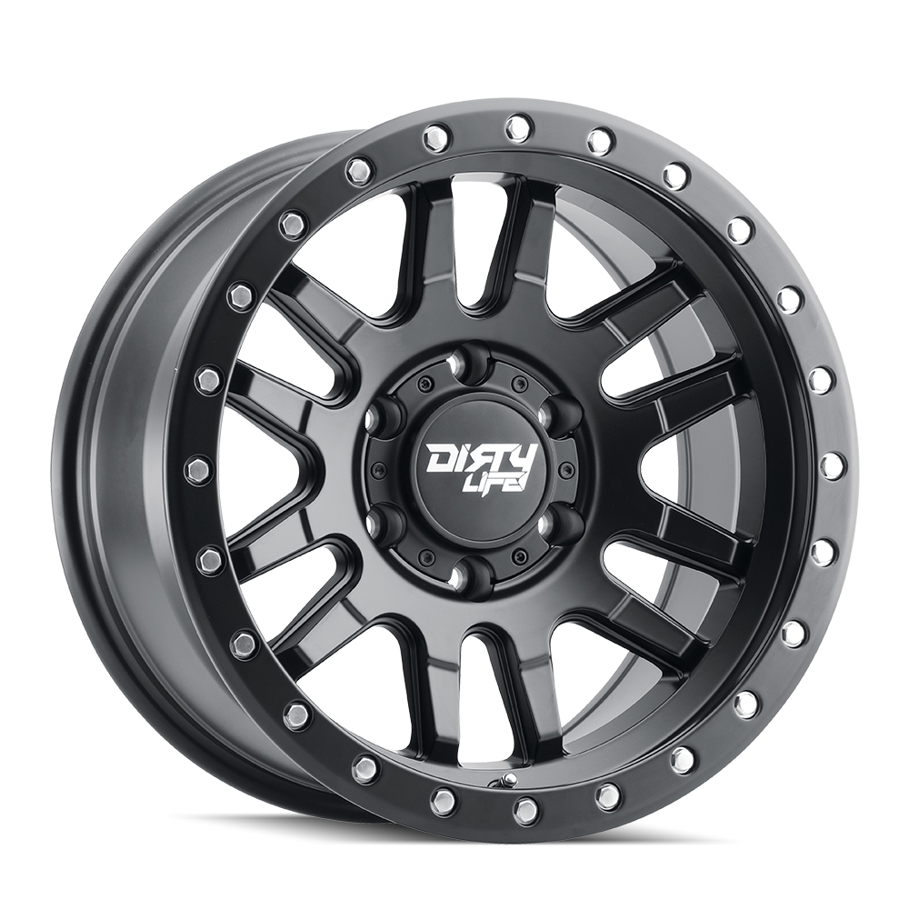 DIRTY LIFE CANYON PRO 9309 MATTE BLACK/MATTE BLACK LIP 17X9 5-127 -38MM 71.5MM
