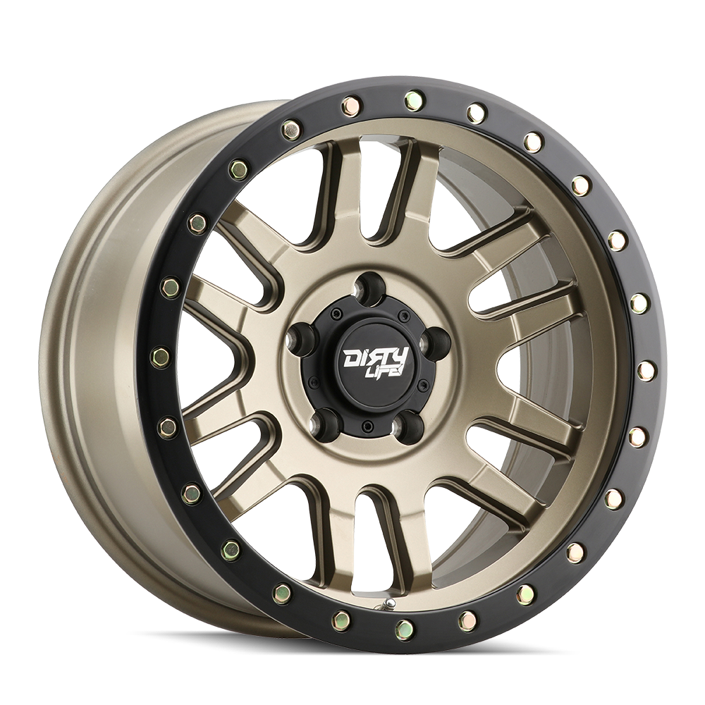 DIRTY LIFE CANYON PRO 9309 SATIN GOLD/BLACK LIP 17X9 5-127 -12MM 71.5MM