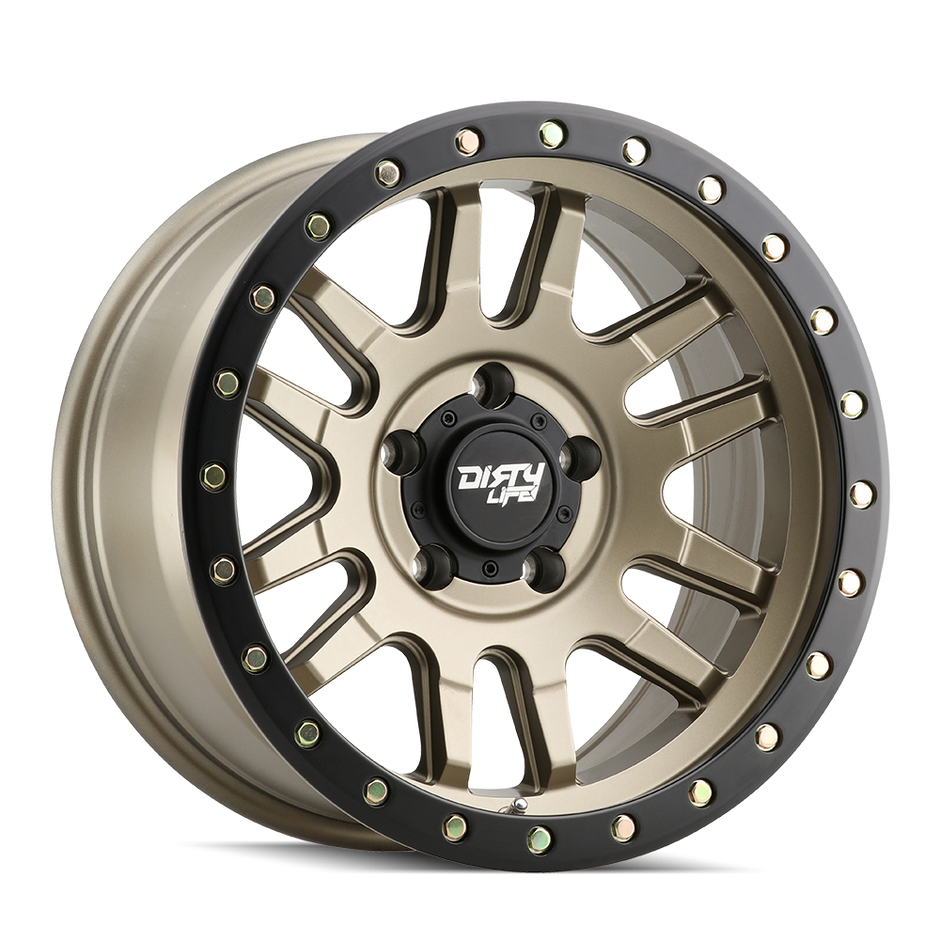 DIRTY LIFE CANYON PRO 9309 SATIN GOLD/BLACK LIP 17X9 5-127 -12MM 71.5MM