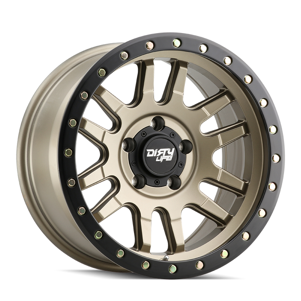 DIRTY LIFE CANYON PRO 9309 SATIN GOLD/BLACK LIP 17X9 6-139.7 -12MM 106MM