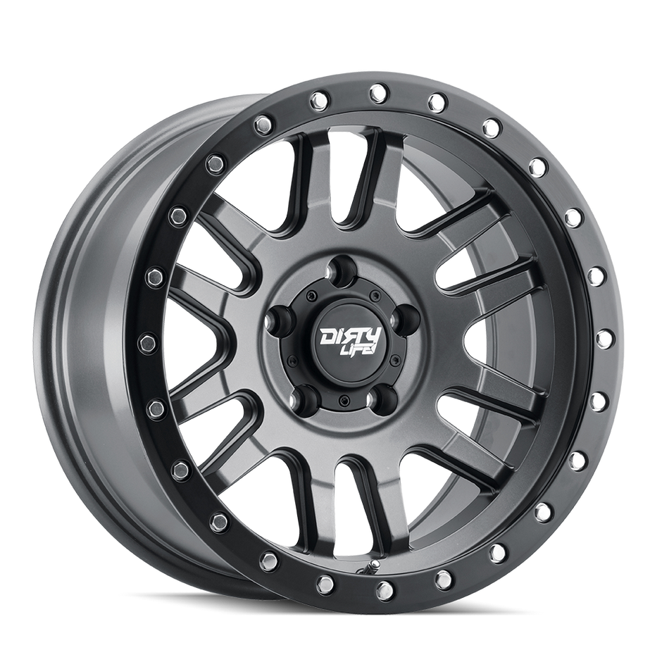 DIRTY LIFE CANYON PRO 9309 SATIN GRAPHITE/BLACK LIP 17X9 5-127 -38MM 71.5MM