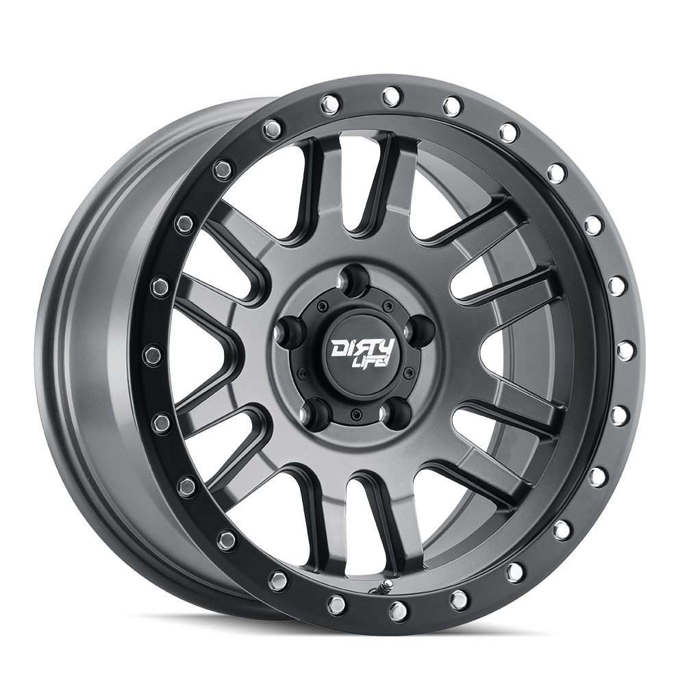 DIRTY LIFE CANYON PRO 9309 SATIN GRAPHITE/BLACK LIP 17X9 5-127 -12MM 71.5MM