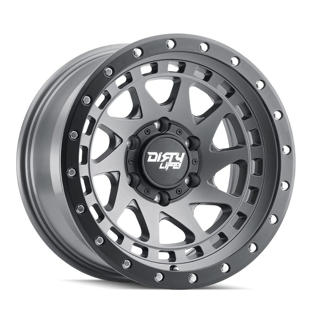 DIRTY LIFE ENIGMA 9311 SATIN GRAPHITE/BLACK LIP 17X9 6-139.7 -12MM 106MM
