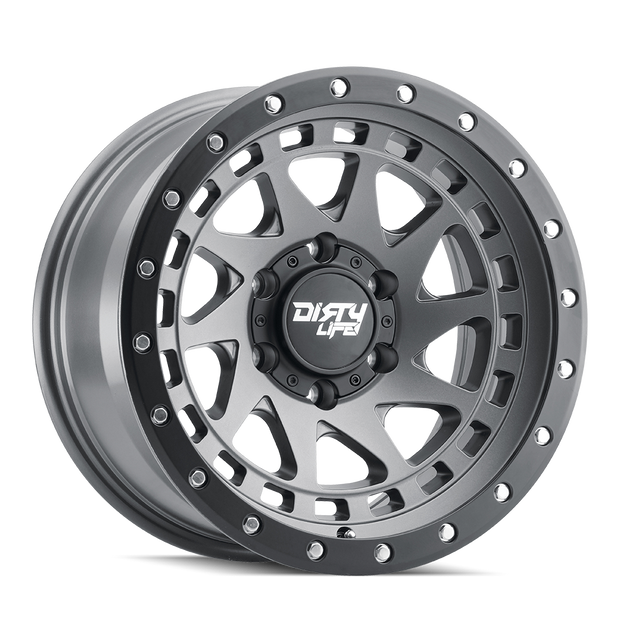 DIRTY LIFE ENIGMA 9311 SATIN GRAPHITE/BLACK LIP 17X9 5-127 -38MM 71.5MM