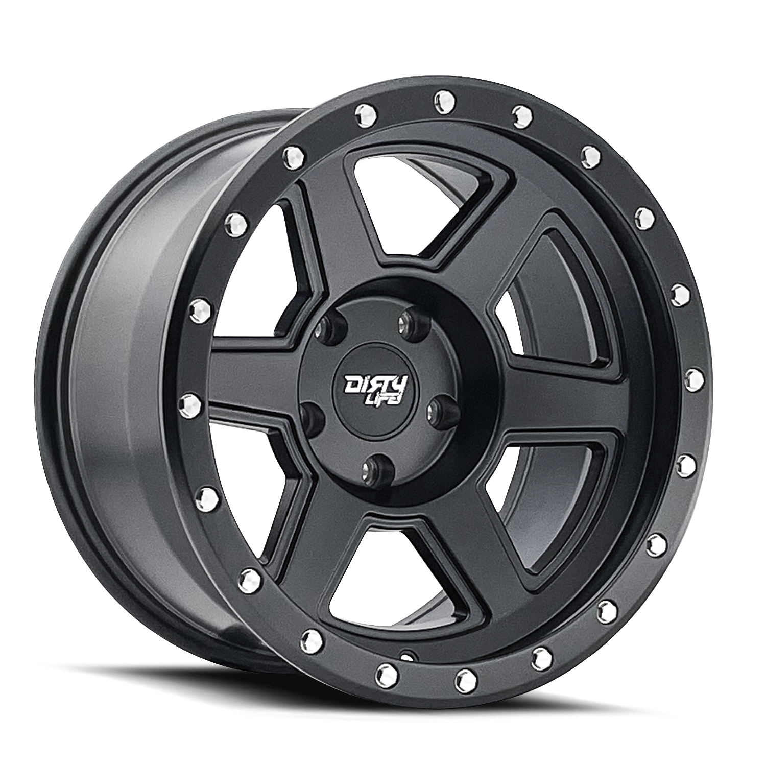 Dirty Life Compound 9315 Matte Black 20x10 6-135 -25mm 87.1mm - 9315-2136MB