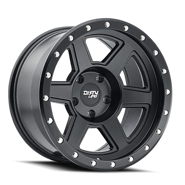 Dirty Life Compound 9315 Matte Black 17x9 6-135 -12mm 87.1mm - 9315-7936MB12