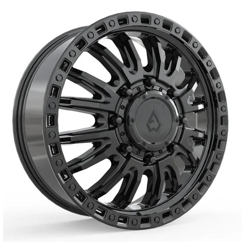 ARENA 22x8.25 DUALLY MISSION FRONT 8x210  105 8.76 154.29 GLOSSY BLACK  - A103228293P10502