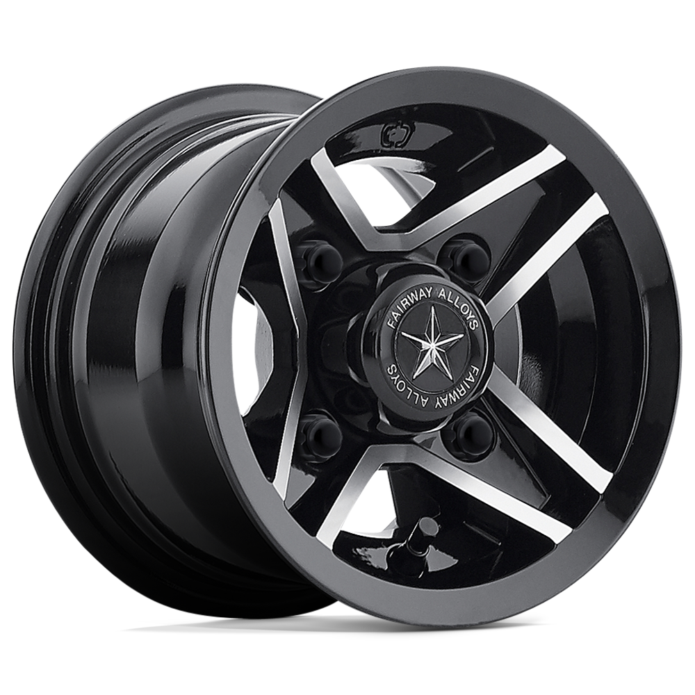 Fairway Alloys FA127 Divot UTV 8x7 4x101.6 G-BLK MACH - FA-127-M