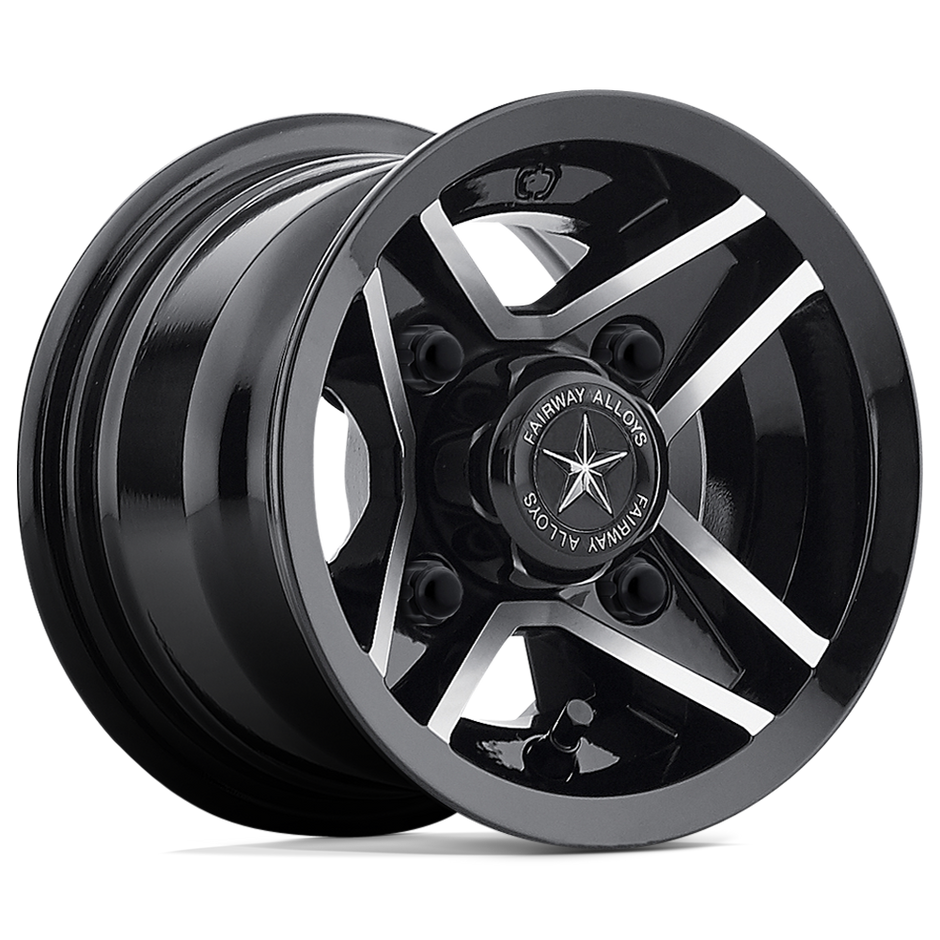Fairway Alloys FA127 Divot UTV 8x7 4x101.6 G-BLK MACH - FA-127-M
