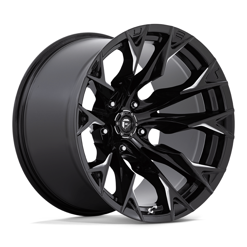 Fuel 1PC D803 Flame 20x12 5x127 G-BLK-MILL - D80320207547