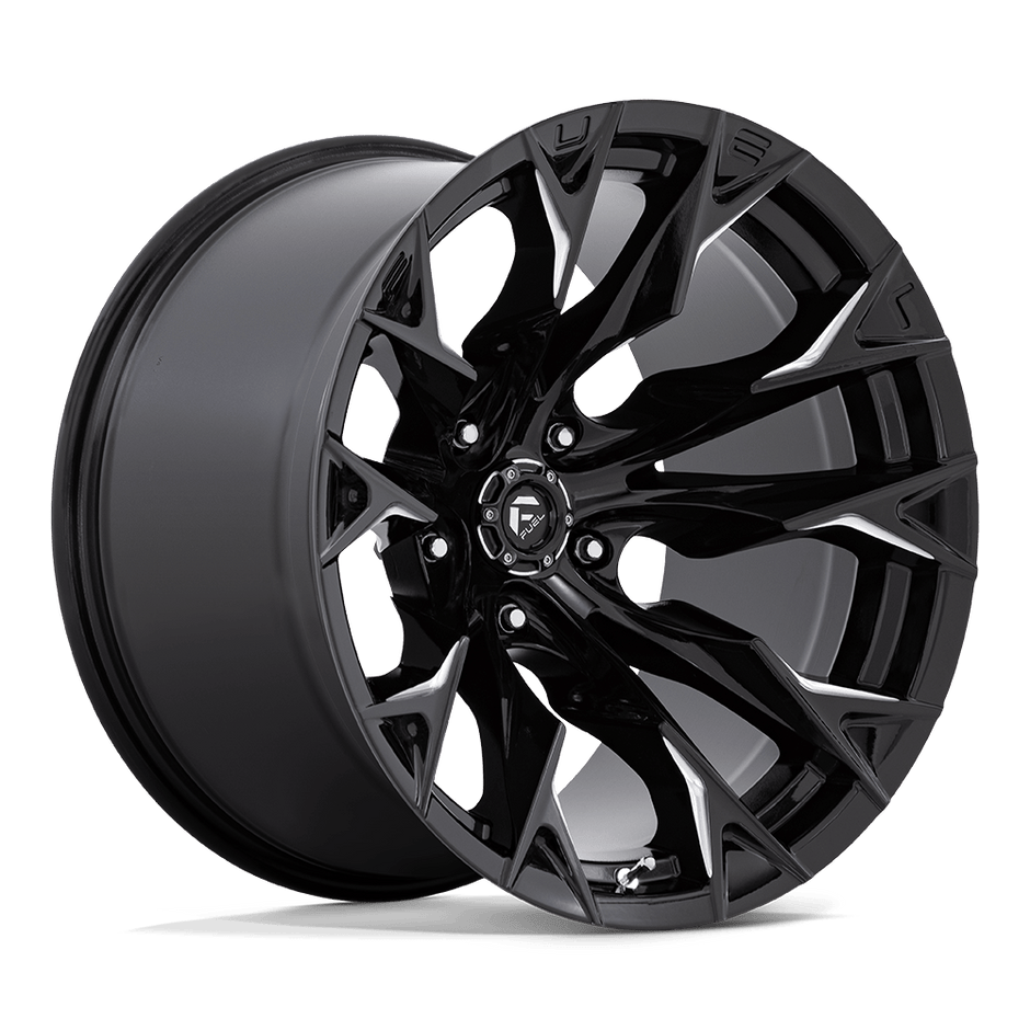 Fuel 1PC D803 Flame 20x12 5x127 G-BLK-MILL - D80320207547