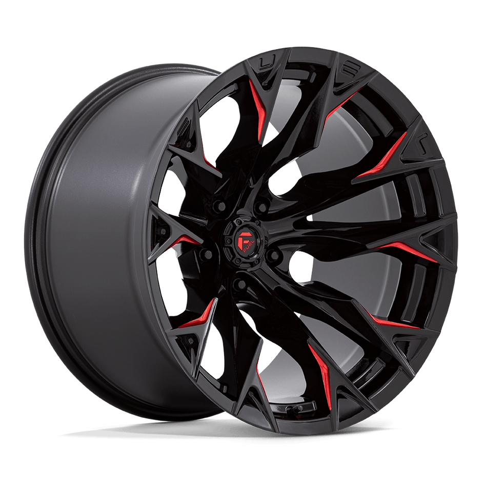 Fuel 1PC D823 Flame 20x12 5x127 G-BLK MILL C-RED - D82320207547