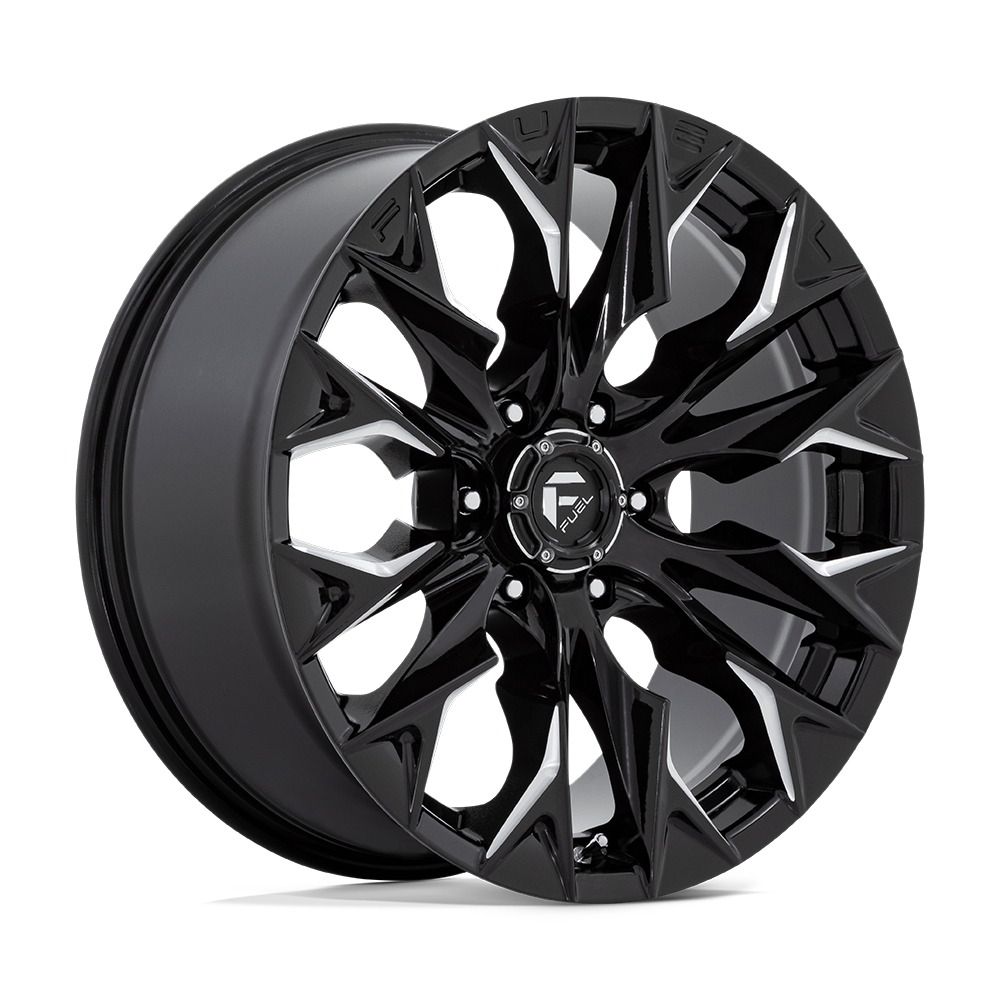 Fuel 1PC D803 Flame 20x9 6x139.7 G-BLK-MILL - D80320908457