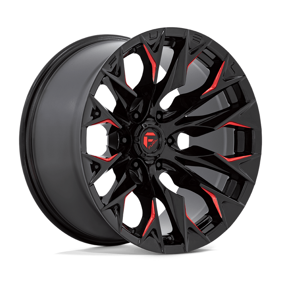 Fuel 1PC D823 Flame 20x9 5x127 G-BLK MILL C-RED - D82320907550