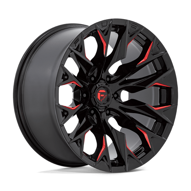 Fuel 1PC D823 Flame 20x9 5x127 G-BLK MILL C-RED - D82320907550