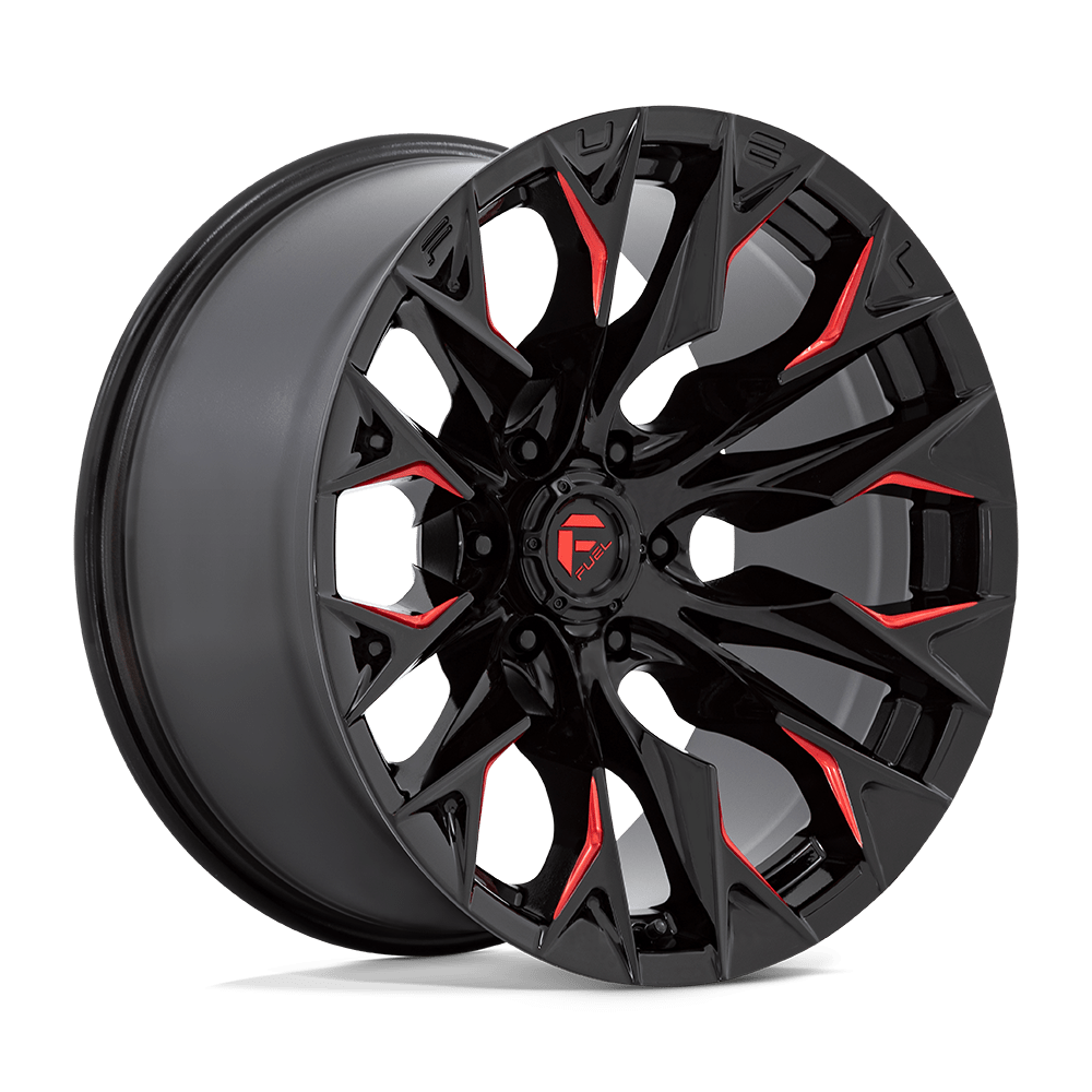 Fuel 1PC D823 Flame 20x10 6x139.7 G-BLK MILL C-RED - D82320008447