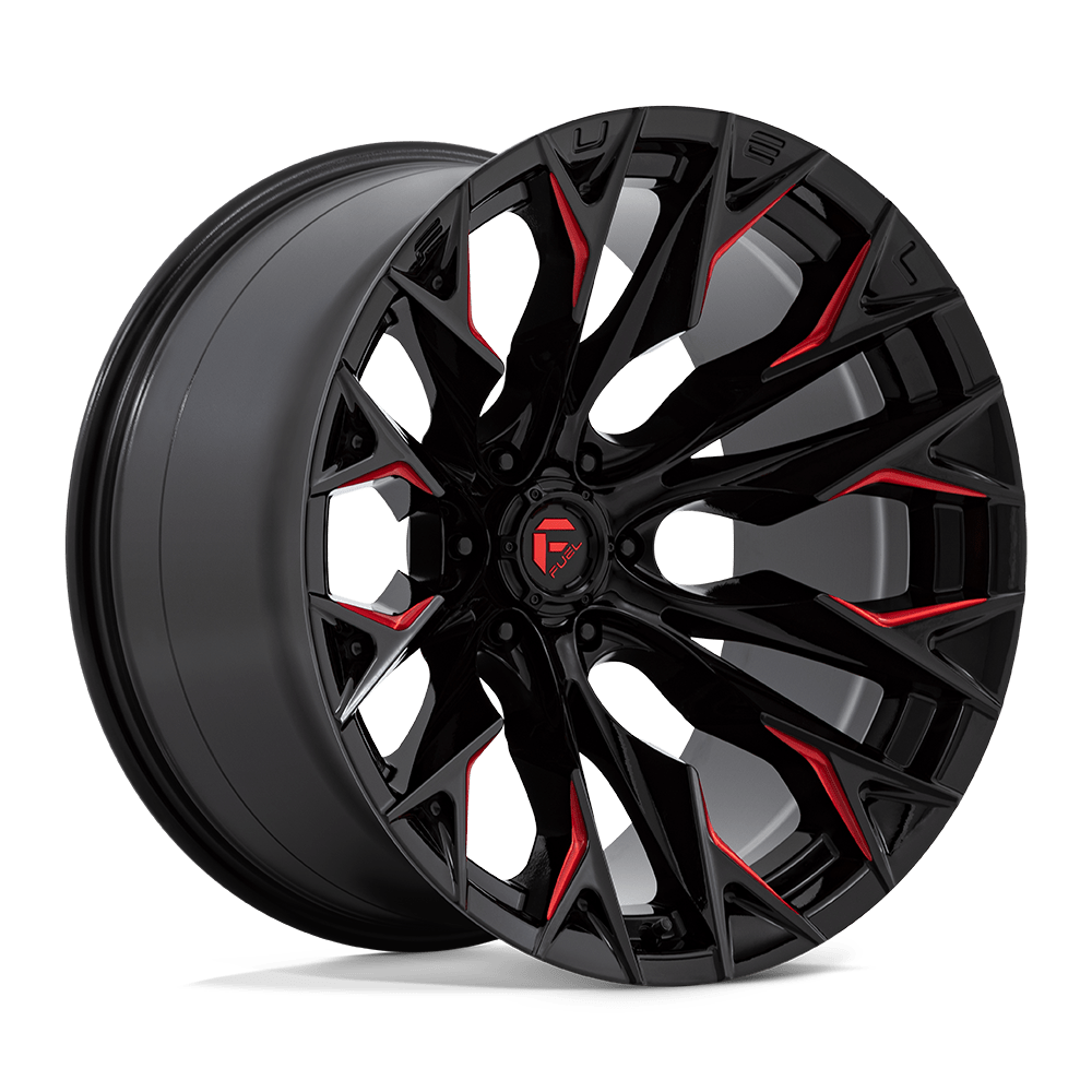 Fuel 1PC D823 Flame 22x12 6x139.7 G-BLK MILL C-RED - D82322208447
