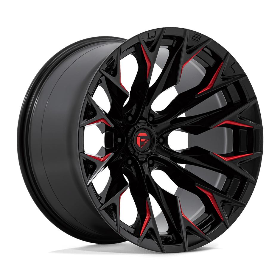 Fuel 1PC D823 Flame 22x12 6x139.7 G-BLK MILL C-RED - D82322208447