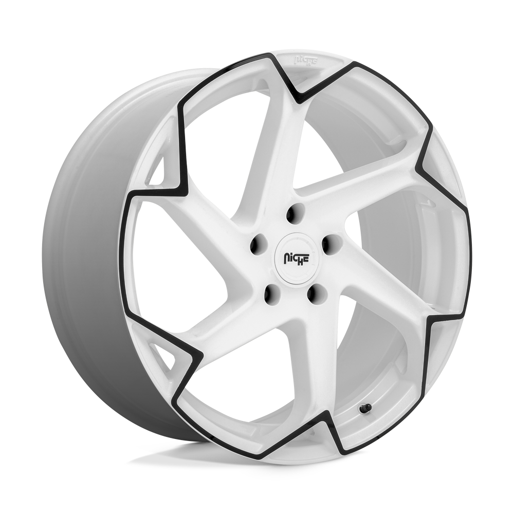 Niche 1PC M257 Flash 20x10.5 5x112 G-WHT-BLK - M2572005F8+40