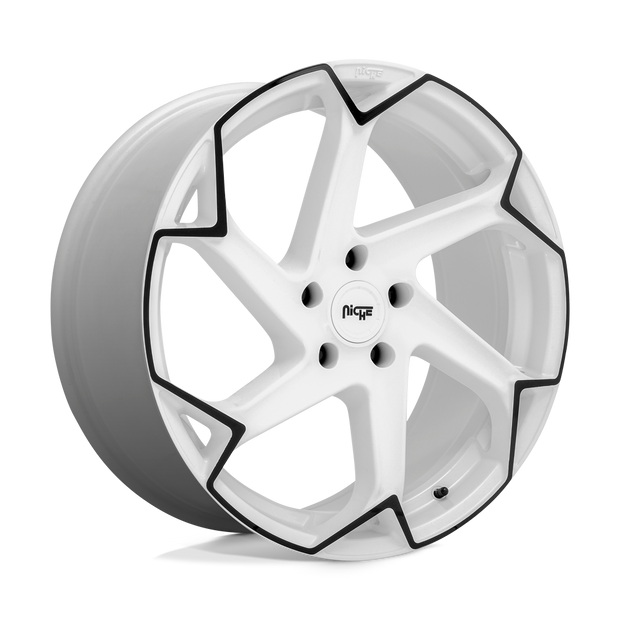 Niche 1PC M257 Flash 20x10.5 5x114.3 G-WHT-BLK - M257200565+40