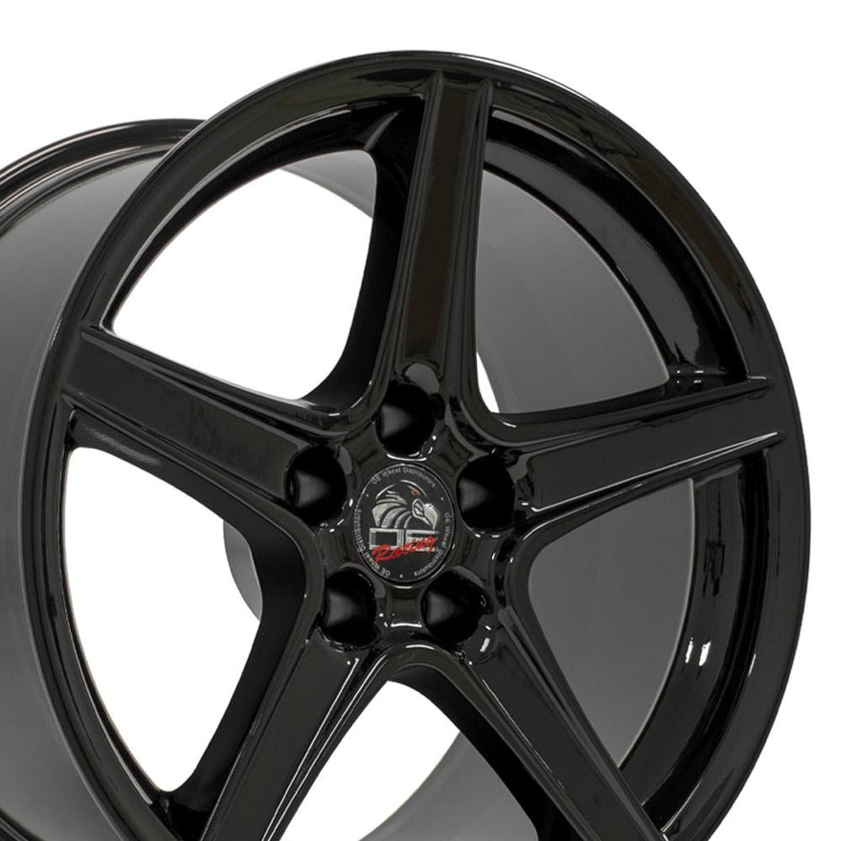 OE Wheels 18" Replica FR06B fits Ford Mustang Saleen 18x10 Black - FR06B-18100-5450-22B
