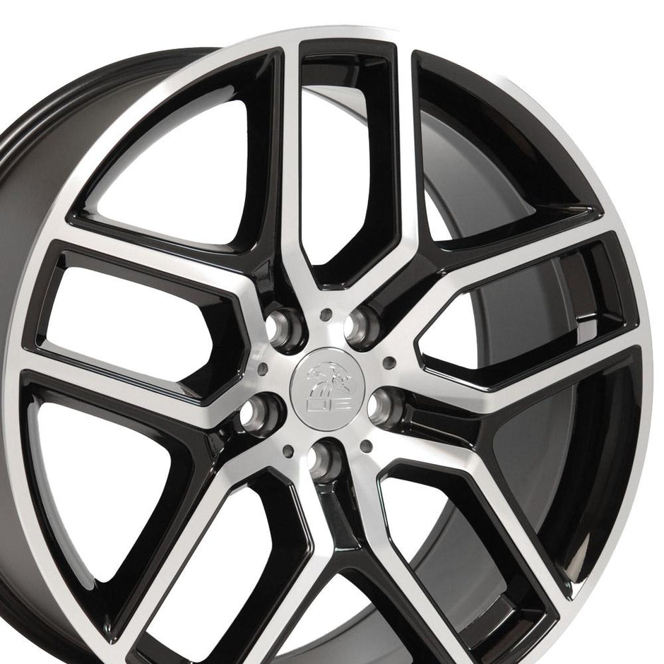 OE Wheels 20" Replica FR73 fits Ford Explorer 20x9 Black Mach'd - FR73-20090-5450-44MB