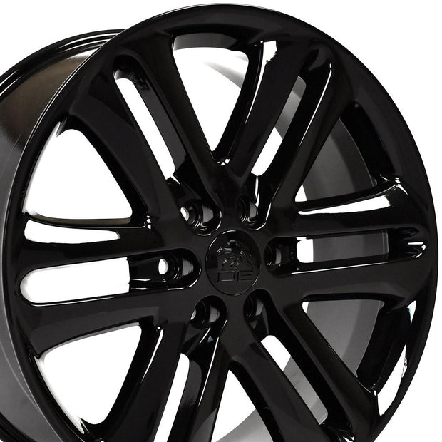 OE Wheels 22" Replica FR76 fits Ford F150 22x9 Gloss Black - FR76-22090-6135-44B